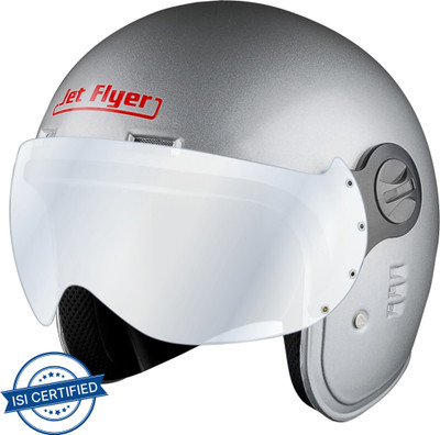 Aaron Jet Flyer Classic Motorbike Helmet(Mat Gun Grey)