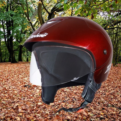 OZONE Zzz Plain_OF_Unisex_largesize_Oz038 Motorbike Helmet(marroon)