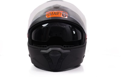 Smart BT Smart Bluetooth Call, Music, GPS, Waterproof, Voice Command Road DV, Powerbank Motorbike Helmet(Black)