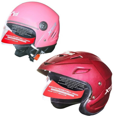 stiss Strong and Durable Stylish Matt Finish Full Face Scooty Motorbike Helmet(Multicolor)