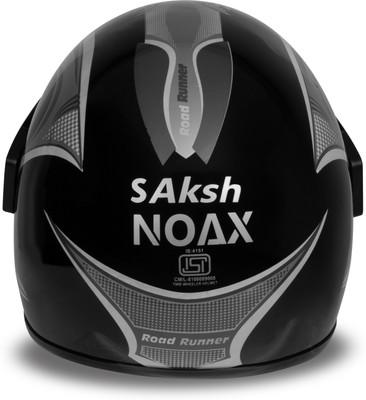 NOAX ISI marked helmet solid unisex helmet (fk183 Motorbike Helmet(Black)