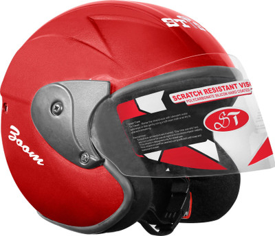 stiss red Nano Helmet Motorsports Helmet(Red)