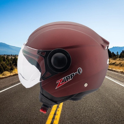 OZONE Zipp helmet_openface_largesize_Ozo0002 Motorbike Helmet(marroon)