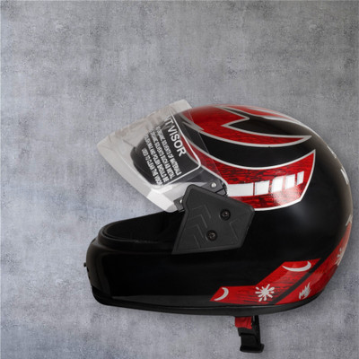 NOAX HELMET KING FULL FACE & ISI MARKED FOR UNISEX ((SL-57 Motorbike Helmet(Red)