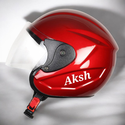 Font Helmet GOOD QUALITYFOR UNISEX for bike -205A Motorbike Helmet(Red)