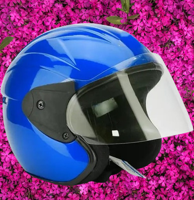 Lxt Blue_Half_face_Helmet_with ISI Certified_BL74 Motorbike Helmet(Blue)