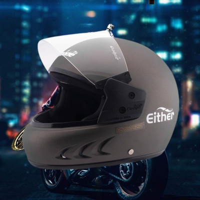 OZONE ONS_Premium Quality_Helmet_GV_@A@_56 Motorbike Helmet(DARK BROWN)