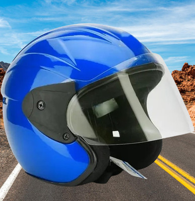 Lxt Blue_Half_face_Helmet_with ISI Certified_BL56 Motorbike Helmet(Blue)