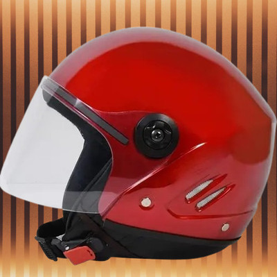 Lxt Red_Half_face_Helmet_with ISI Certified_RE_70 Motorbike Helmet(Red)