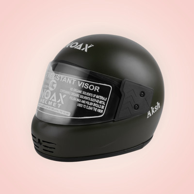 NOAX ISI MARKED KING OF HELMET UNISEX RIDDING HELMET TOP SELLING(DD-812 Motorbike Helmet(Black)