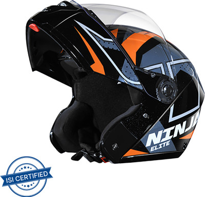 STUDDS NINJA ELITE SUPER D6 Motorbike Helmet(BLACK N10)