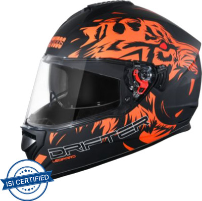 STUDDS Drifter D2 Full Face Helmet with Clear Visor (Matt Black N10, M) Motorbike Helmet(Matt Black)