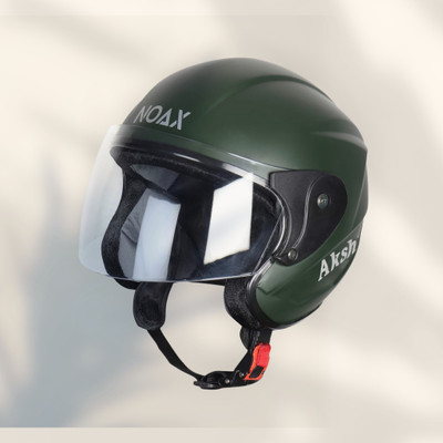 NOAX ISI MARKED KING OF HELMET UNISEX RIDDING HELMET TOP SELLING(DD-1174 Motorbike Helmet(Dark Green)