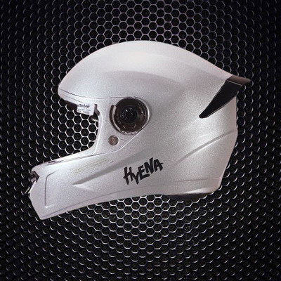 OZONE HyEnA_Super_Quality_Helmet_For Safety n Style_@LG@_0128 Motorbike Helmet(SILVER WHITE)