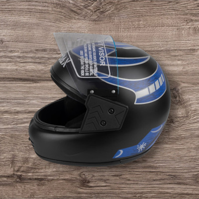 Font Helmet GOOD QUALITYFOR UNISEX for BIKE_-157-ABC Motorbike Helmet(Blue)