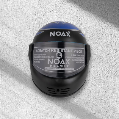 NOAX HELMET KING FULL FACE & ISI MARKED FOR UNISEX ((SL-29 Motorbike Helmet(Blue)