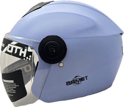 OTH Armet light Blue Half-Face Helmet, ISI Certified High-Safety & Stylish Helmet Motorbike Helmet(Light Blue)