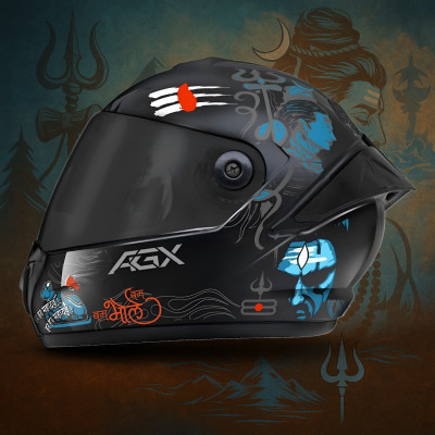 Racing-1 Speed HD Graphics with Anti UV PC Visor ABS Material Unisex Motorbike Motorbike Helmet(Multicolor)