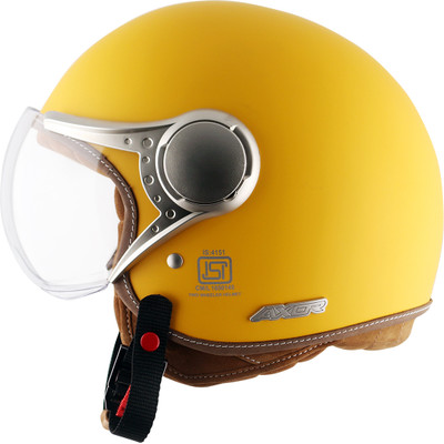 Axor Retro Jet West Motorbike Helmet(Dull Yellow)