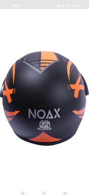 NOAX SAFETY HELMET FOR ONROAD RIDDING SOLID MATERIAL-TWO WHEELER(SLFK-AT-1889 Motorbike Helmet(Nano orange)