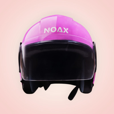 NOAX Unisex Full Face Helmet For Motorbikes -676 Motorbike Helmet(Pink)