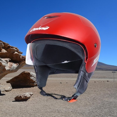 OZONE Zippo plain_OF_Unisex_largesize_Oz082 Motorbike Helmet(Red)
