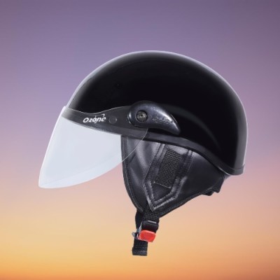 OZONE Zipp helmet_openface_largesize_Ozo0010 Motorbike Helmet(Black)