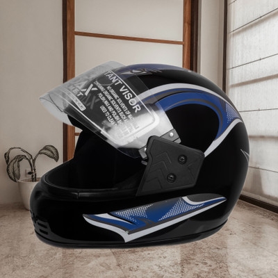 NOAX Double filter unisex helmet58 Motorbike Helmet(Black)