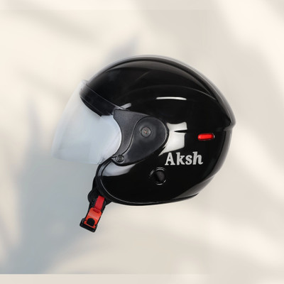 NOAX ISI marked helmet solid unisex helmet (fk173 Motorbike Helmet(Black)