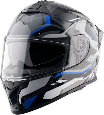 VEGA Zap Volt D/V Full Face Large Motorbike Helmet(Black Blue)