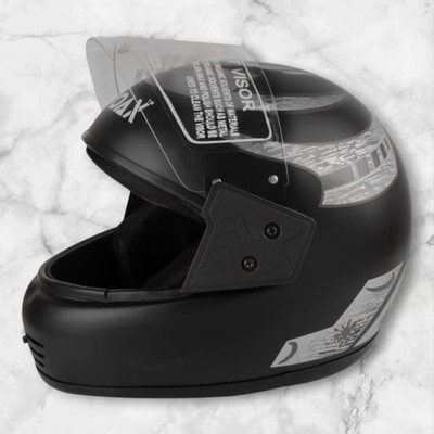 Font Helmet GOOD QUALITYFOR UNISEX for BIKE_-Silver191B Motorbike Helmet(Silver)