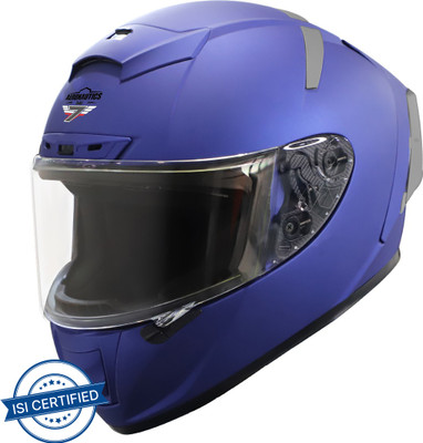 Steelbird SA-2 7Wings Super Aeronautics Full Face Helmet Motorbike Helmet(Matt Y.Blue with Clear Visor)