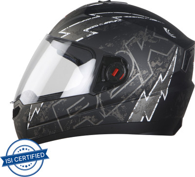 Steelbird SBA-1 R2K LIVE Motorbike Helmet(Matt Black Grey With Clear Visor)