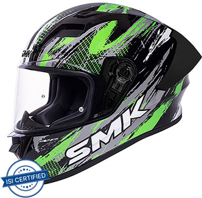SMK Stellar Meteorite Motorbike Helmet(Black)