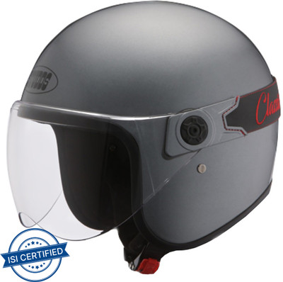 STUDDS Jetstar Classic with Chopper Visor Motorbike Helmet(Gun Grey)