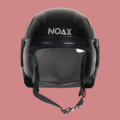 NOAX KING OF HELMET UNISEX OPEN FACE motorbike HELMET_15 Motorbike Helmet(Black)