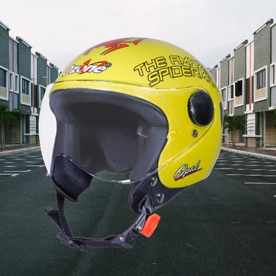OZONE Spider helmet_OF_Unisex_largesize_Oz069 Motorbike Helmet(Yellow)