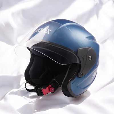 NOAX ISI marked helmet solid helmet((fk60 Motorbike Helmet(Blue)