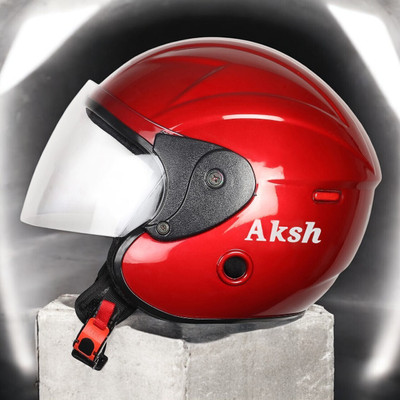 NOAX SAFETY HELMET FOR ONROAD RIDDING SOLID MATERIAL-TWO WHEELER(SLFK-AT-344 Motorbike Helmet(Red)