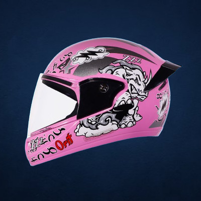 OZONE Full Face_Premium Helmet_Superior Quality_Unique Design_@v@G16 Motorbike Helmet(Pink)