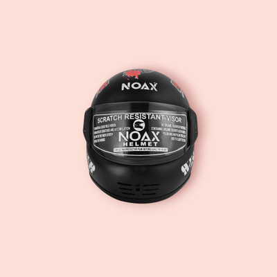 NOAX unisex full facce helmet original-418-Red Motorbike Helmet(Red)