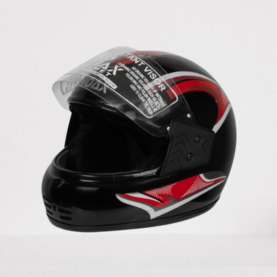 NOAX Unisex Full Face Helmet For Motorbike __180 Motorbike Helmet(Black)