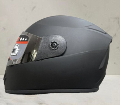 Anjana ABS FULL FACE HELMET WITH MIRROR VISOR & DUAL DENSITY (BLACK) Motorbike Helmet(Black)
