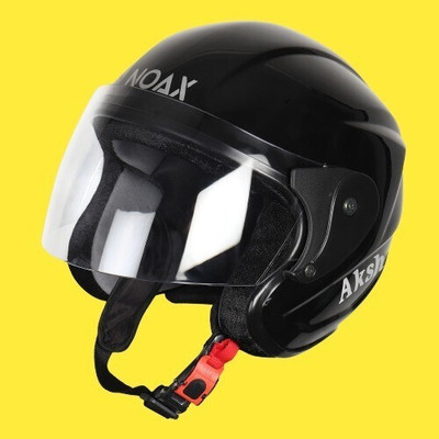 NOAX ISI MARKED HELMET FOR SAFTY RIDDING UNISEX FK)679 Motorbike Helmet(Black Glossy)
