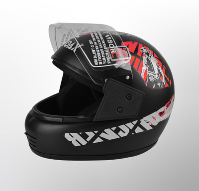 NOAX ISI marked helmet solid unisex helmet (fk25 Motorbike Helmet(Red)