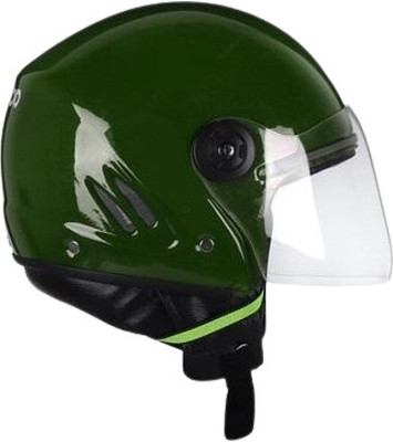 KIN Half Face Helmet_ISI certified_Black25 Motorbike Helmet(Black)
