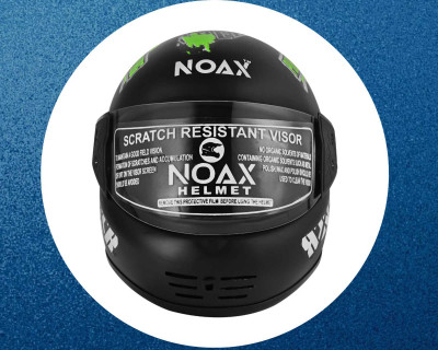 NOAX ISI MARKED FULL FACE HELMET FOR SAFE RIDING UNISEX BUYY_874 Motorbike Helmet(Green)