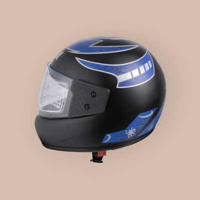 Font Helmet GOOD QUALITYFOR UNISEX for BIKE_-143-ABC Motorbike Helmet(Blue)