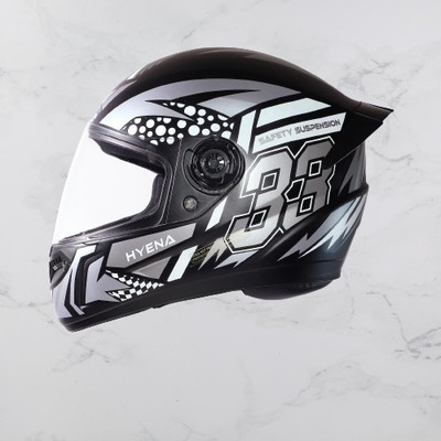 OZONE Full Face_Premium Helmet_Superior Quality_Unique Design_@v@G31 Motorbike Helmet(BLACK-SILVER)
