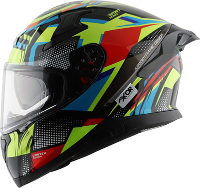 Axor Apex Vivid Motorbike Helmet(Black Neon Yellow)